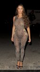 Demi Rose Mawby Braless In Sheer Dress
