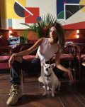 Emily Ratajkowski With Dog