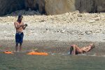 Heidi Klum Topless Sunbathing In Italy