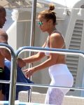 Jennifer Lopez In Bikini On Yacht In Positano