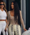 Kim Kardashian Braless In Sheer Top In Miami