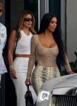 Kim Kardashian Braless In Sheer Top In Miami