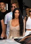Kim Kardashian Braless In Sheer Top In Miami