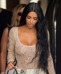 Kim Kardashian Braless In Sheer Top In Miami