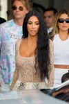 Kim Kardashian Braless In Sheer Top In Miami