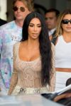 Kim Kardashian Braless In Sheer Top In Miami