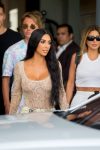 Kim Kardashian Braless In Sheer Top In Miami