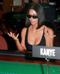 Kim Kardashian Sexy Cleavage At Poker Tournament In La