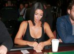Kim Kardashian Sexy Cleavage At Poker Tournament In La