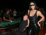 Kim Kardashian Sexy Cleavage At Poker Tournament In La