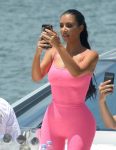 Kim Kardashian And Larsa Pippen On Yacht In Miami