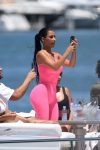 Kim Kardashian And Larsa Pippen On Yacht In Miami