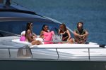 Kim Kardashian And Larsa Pippen On Yacht In Miami
