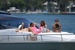 Kim Kardashian And Larsa Pippen On Yacht In Miami