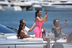 Kim Kardashian And Larsa Pippen On Yacht In Miami