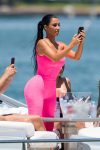 Kim Kardashian And Larsa Pippen On Yacht In Miami