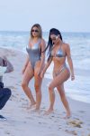 Kim Kardashian In Tiny Silver Bikini