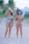 Kim Kardashian In Tiny Silver Bikini