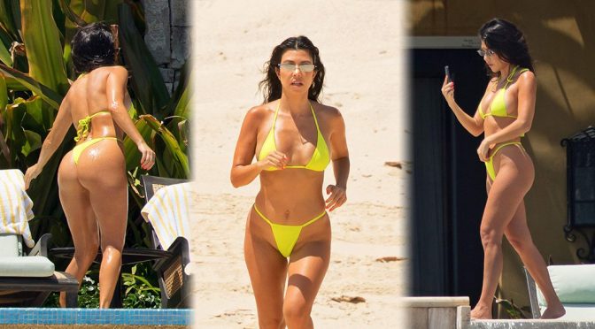 Kourtney Kardashian Big Ass In Tiny Bikini