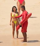 Kourtney Kardashian Sexy Yellow Bikini