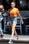 Madison Beer Sexy Legs In Deim Shorts In Los Angeles