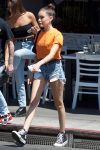 Madison Beer Sexy Legs In Deim Shorts In Los Angeles