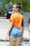 Madison Beer Sexy Legs In Deim Shorts In Los Angeles