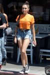 Madison Beer Sexy Legs In Deim Shorts In Los Angeles