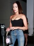 Olivia Culpo Sexy Black Top In La
