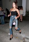 Olivia Culpo Sexy Black Top In La