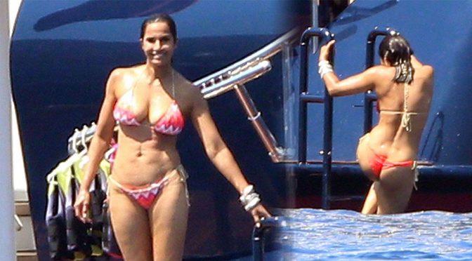 Padma Lakshmi – Bikini Candids in Capri