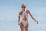 Rachel Mccord Wet Sheer Swimsuit In Malibu