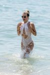 Rachel Mccord Wet Sheer Swimsuit In Malibu