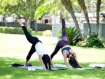 Rebecca Black Yoga Candids