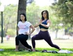 Rebecca Black Yoga Candids