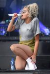 Rita Ora Exposing Panties On Stage
