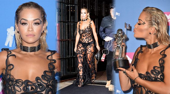 Rita Ora – Braless See-Through at MTV Video Music Awards