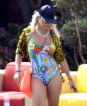 Rita Ora In Swimsuit On Yacht In Italy