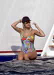 Rita Ora In Swimsuit On Yacht In Italy