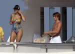 Rita Ora In Swimsuit On Yacht In Italy