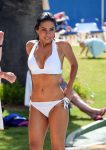 Roxanne Pallett Sexy White Bikini In Portugal