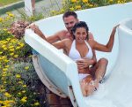 Roxanne Pallett Sexy White Bikini In Portugal