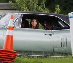 Selena Gomez In Denim Shorts At Movie Set In Nyc