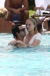 Sophie Turner Underboob In Bikini At Pool In Miami