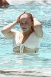 Sophie Turner Underboob In Bikini At Pool In Miami