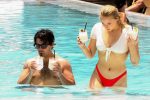 Sophie Turner Underboob In Bikini At Pool In Miami