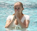 Sophie Turner Underboob In Bikini At Pool In Miami