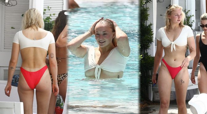 Sophie Turner – Bikini Candids in Miami