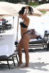 Yovanna Ventura Black Thong Bikini On Beach In Miami