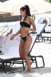 Yovanna Ventura Black Thong Bikini On Beach In Miami